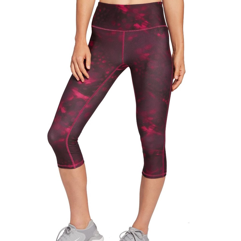 NWT DSG Women Performance Capri Legging Monarch Pink XS Gym Activewear $40 A370